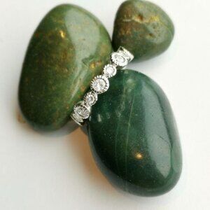 Silver CZ Eternity ring size 6 🆕